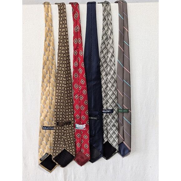 Vintage Y2K Striped and Floral Pattern Ties Bundle of 6 - Picture 6 of 11